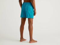Benetton,  Badeshorts Mit Details In Einer Kontrastfarbe,  taglia XL,  Petrolgrün,  Herren
