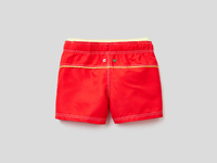 Benetton,  Badeshorts Mit Doppeltem Bund,  taglia XL,  Rot,  Kinder