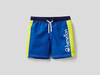 Benetton,  Badeshorts Mit Einsätzen In Einer Kontrastfarbe,  taglia 74,  Verkehrsblau,  Kinder