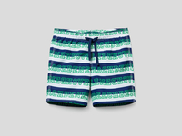 Benetton,  Badeshorts Mit Streifenmuster,  taglia S,  Blau,  Kinder