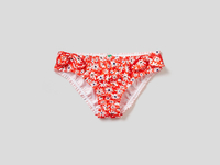 Benetton,  Badeslip Mit Margeritenprint,  taglia XX,  Koralle,  Kinder