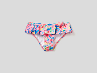 Benetton,  Badeslip Mit Muster Und Rüsche,  taglia XS,  Bunt,  Kinder