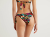Benetton,  Badeslip Mit Tropischem Muster,  taglia XS,  Schwarz,  Damen