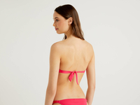 Benetton,  Bandeau-top Aus Econyl® Mit Rüschen,  taglia S,  Fuchsia,  Damen