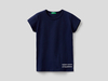 Benetton,  Basic-t-shirt Aus 100% Bio-baumwolle,  taglia KL,  Dunkelblau,  Kinder
