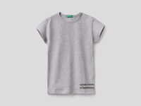 Benetton,  Basic-t-shirt Aus 100% Bio-baumwolle,  taglia M,  Grau,  Kinder