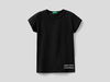 Benetton,  Basic-t-shirt Aus 100% Bio-baumwolle,  taglia M,  Schwarz,  Kinder