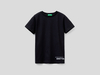 Benetton,  Basic-t-shirt Aus Bio-baumwolle,  taglia XS,  Schwarz,  Kinder