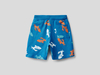 Benetton,  Bedruckte Shorts Aus 100% Baumwolle,  taglia 82,  Hellblau,  Kinder