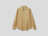 Benetton,  Beige Bluse In 100% Baumwolle Mit Floralem Print,  taglia XL,  Beige,  Damen
