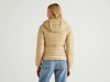 Benetton,  Beige Daunenjacke Mit Kapuze,  taglia 48,  Beige,  Damen