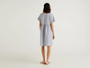 Benetton,  Überkleid Mit Streifen,  taglia L,  Grau,  Damen