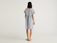 Benetton,  Überkleid Mit Streifen,  taglia L,  Grau,  Damen
