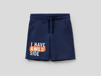 Benetton,  Bermuda Aus 100% Baumwolle,  taglia S,  Dunkelblau,  Kinder