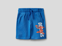 Benetton,  Bermuda Aus 100% Baumwolle,  taglia S,  Hellblau,  Kinder