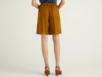 Benetton,  Bermuda Aus 100% Leinen,  taglia S, ,  Damen