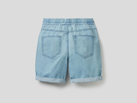 Benetton,  Bermuda Aus Denim In 100% Baumwolle,  taglia XS,  Blassblau,  Kinder