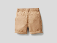 Benetton,  Bermuda Aus Reiner Baumwolle,  taglia 2Y,  Beige,  Kinder