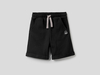 Benetton,  Bermuda Aus Sweatstoff In Reiner Baumwolle,  taglia S,  Schwarz,  Kinder