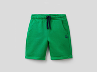 Benetton,  Bermuda Aus Sweatstoff In Reiner Baumwolle,  taglia XL,  Grün,  Kinder
