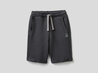 Benetton,  Bermuda Aus Sweatstoff In Reiner Baumwolle,  taglia XX,  Dunkelgrau,  Kinder