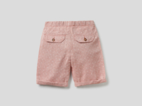 Benetton,  Bermuda In Einer Mischung Aus Baumwolle Und Leinen,  taglia KL,  Camel,  Kinder