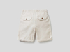 Benetton,  Bermuda In Einer Mischung Aus Baumwolle Und Leinen,  taglia XL,  Beige,  Kinder