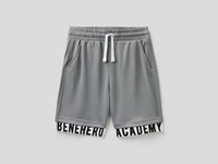 Benetton,  Bermuda Mit Doppeltem Saum Unten,  taglia XS,  Grau,  Kinder