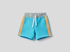 Benetton,  Bermudas Aus Sweatstoff Mit Buntem Band,  taglia 74,  Hellblau,  Kinder