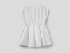 Benetton,  Besticktes Kleid Aus Reiner Baumwolle,  taglia XS,  Weiss,  Kinder