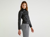 Benetton,  Bikerjacke Mit Ledereffekt,  taglia 40,  Schwarz,  Damen