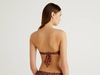 Benetton,  Bikini-bandeau In Anmimalier Mit Volants,  taglia M, ,  Damen