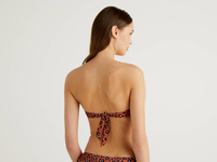 Benetton,  Bikini-bandeau In Anmimalier Mit Volants,  taglia S, ,  Damen