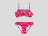 Benetton,  Bikini Mit Eiswürfelprint,  taglia XL,  Fuchsia,  Kinder