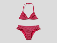 Benetton,  Bikini Mit Lurex,  taglia EL,  Zyklame,  Kinder