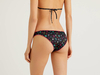 Benetton,  Bikinislip Mit Palmenprint,  taglia S,  Schwarz,  Damen