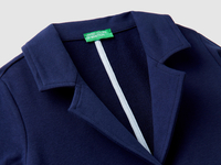 Benetton,  Blazer Aus Stretchigem Sweatstoff,  taglia EL,  Blau,  Kinder