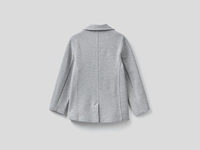 Benetton,  Blazer Aus Sweatstoff In 100% Baumwolle,  taglia KL,  Grau,  Kinder