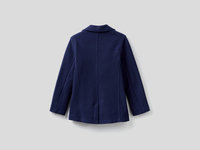 Benetton,  Blazer Aus Sweatstoff In 100% Baumwolle,  taglia XS,  Dunkelblau,  Kinder