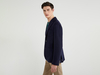 Benetton,  Blazer Aus Wollwebstoff,  taglia 48,  Dunkelblau,  Herren