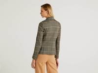 Benetton,  Blazer Im Prince-of-wales-muster,  taglia 38,  Beige,  Damen