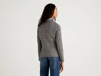 Benetton,  Blazer Im Prince-of-wales-muster,  taglia 40,  Blau,  Damen