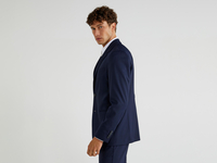 Benetton,  Blazer Slim Fit,  taglia 48,  Dunkelblau,  Herren
