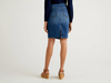 Benetton,  Bleistiftrock Aus Elastischem Denim,  taglia 26,  Blau,  Damen