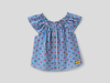 Benetton,  Bluse Aus 100% Baumwolle Mit Print,  taglia XX,  Hellblau,  Kinder