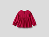 Benetton,  Bluse Aus 100% Bio-baumwolle Mit Rüsche,  taglia 74,  Zyklame,  Kinder