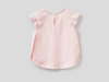 Benetton,  Bluse Aus Baumwolle Mit Volant-ärmeln,  taglia XS,  Zartrosa,  Kinder