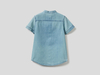 Benetton,  Bluse Aus Denim In 100% Baumwolle,  taglia L,  Hellblau,  Kinder