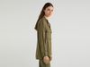 Benetton,  Bluse Aus Fließender Viskose,  taglia XS,  Dunkelgrün,  Damen