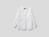 Benetton,  Bluse Aus Fließender Viskose,  taglia XS,  Weiss,  Damen